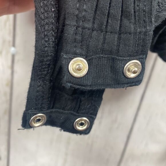 Zara Womens Black Long Sleeve Square Neck Bodysuit - Picture 9 of 11